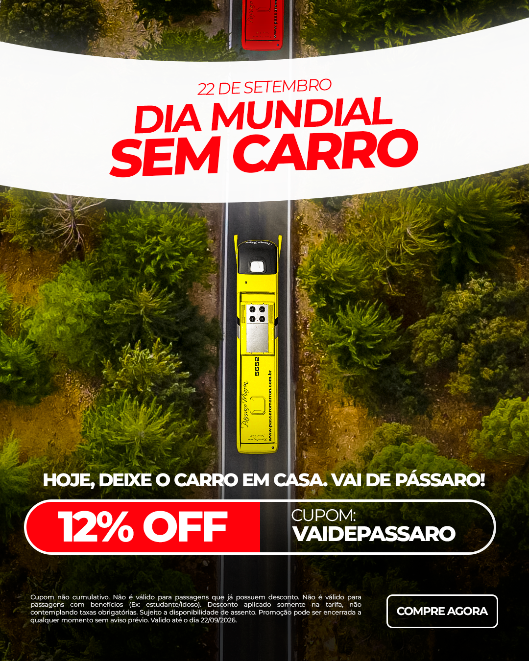 Dia Mundial Sem Carro - 12% OFF com o cupom VAIDEPASSARO